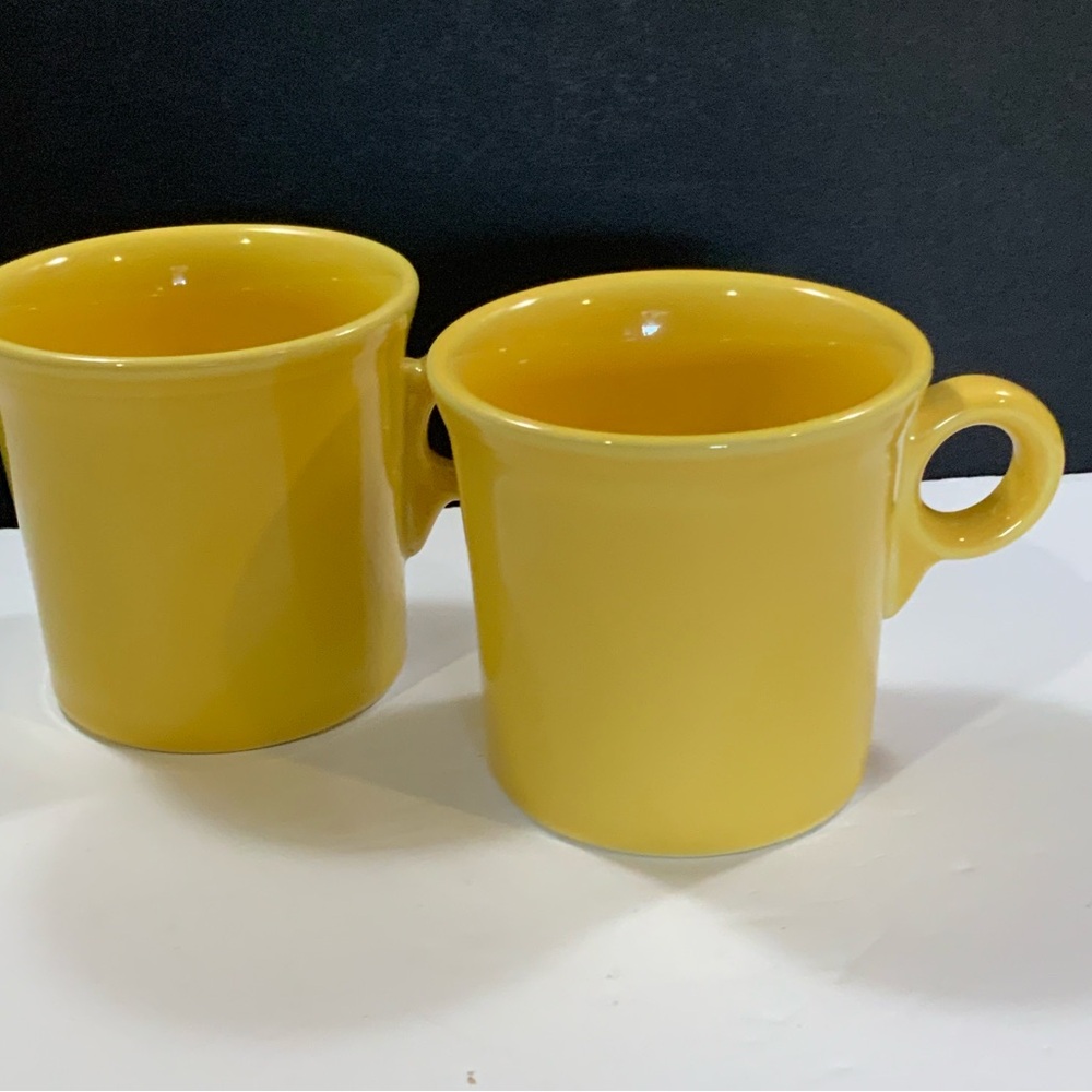 Fiesta Mug Coffee Tea Sunflower Tom and Jerry Set Lot 2 Homer Laughlin Vintage